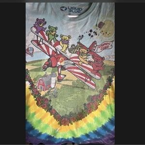 Liquid Blue Grateful Dead AOP Tie Dye Farm Life Shirt Size MEDIUM
